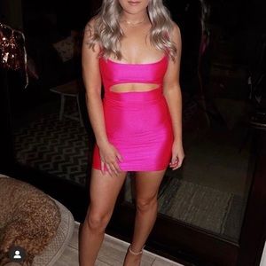 Pink fashion nova dress size XS